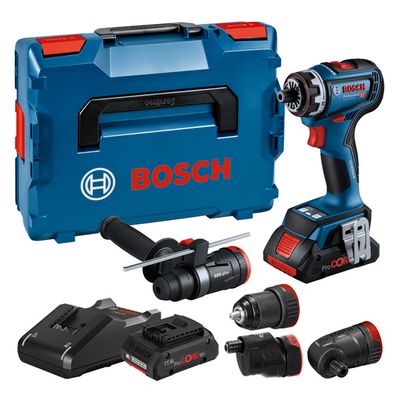 BOSCH Akku-Bohrschrauber GSR 18V-90 FC, 2 x Akku ProCORE18V 4.0Ah, Ladg. U. L-BOXX 136