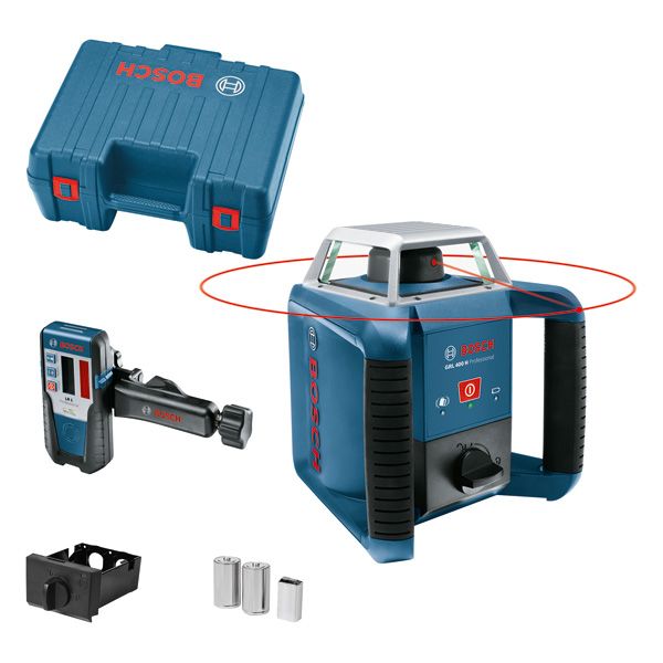 BOSCH Rotationslaser GRL 400 H, mit Laserempfänger LR 1 und Transportkoffer