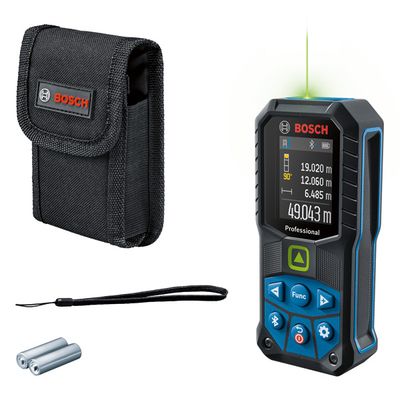 BOSCH Laser-Entfernungsmesser GLM 50-27 CG mit 2 x 1,5 V LR6-Batterie (AA)