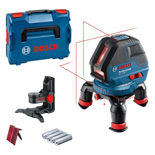 BOSCH Linienlaser GLL 3-50, mit Universalhalterung BM 1, L-BOXX