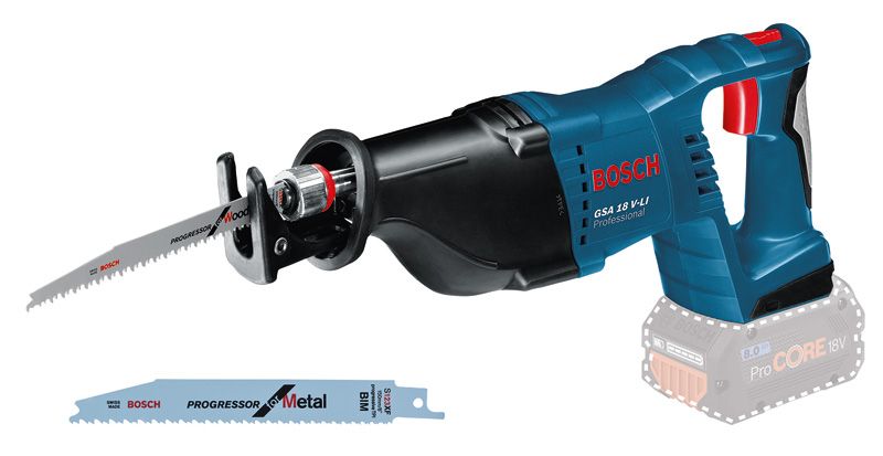 BOSCH Akku-Säbelsäge GSA 18V-LI, mit Säbelsägeblatt
