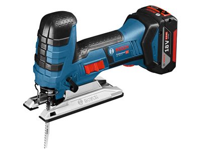 BOSCH Akku-Stichsäge GST 18V-LI S, L-BOXX 136, 2 x Li-Ion-Akku 4,0 Ah, Stichsägeblatt