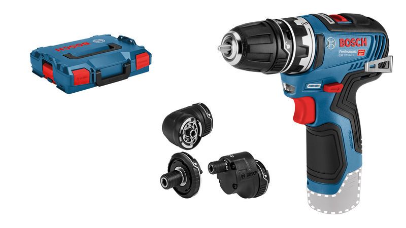 BOSCH Akku-Bohrschrauber GSR 12V-35 FC, 4 Aufsätze, L-BOXX