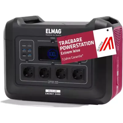 ELMAG Powerstation ENERGY 2400 2400W, LiFEPO4 Akku mit 2232Wh