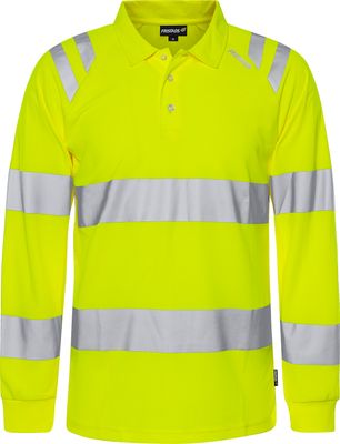FRISTADS High Vis Poloshirt Langarm Kl. 3 7864 GPST  Größe XS