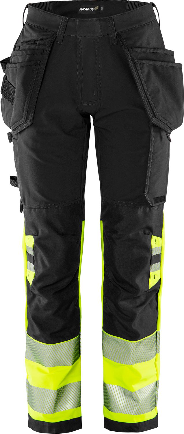 FRISTADS High Vis Green Handwerker Stretchhose Damen Kl. 1 2663 GSTP Größe 50