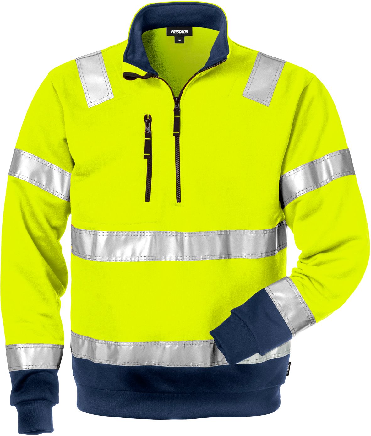 FRISTADS High Vis Zipper-Sweatshirt Kl. 3 728 SHV Größe 4XL