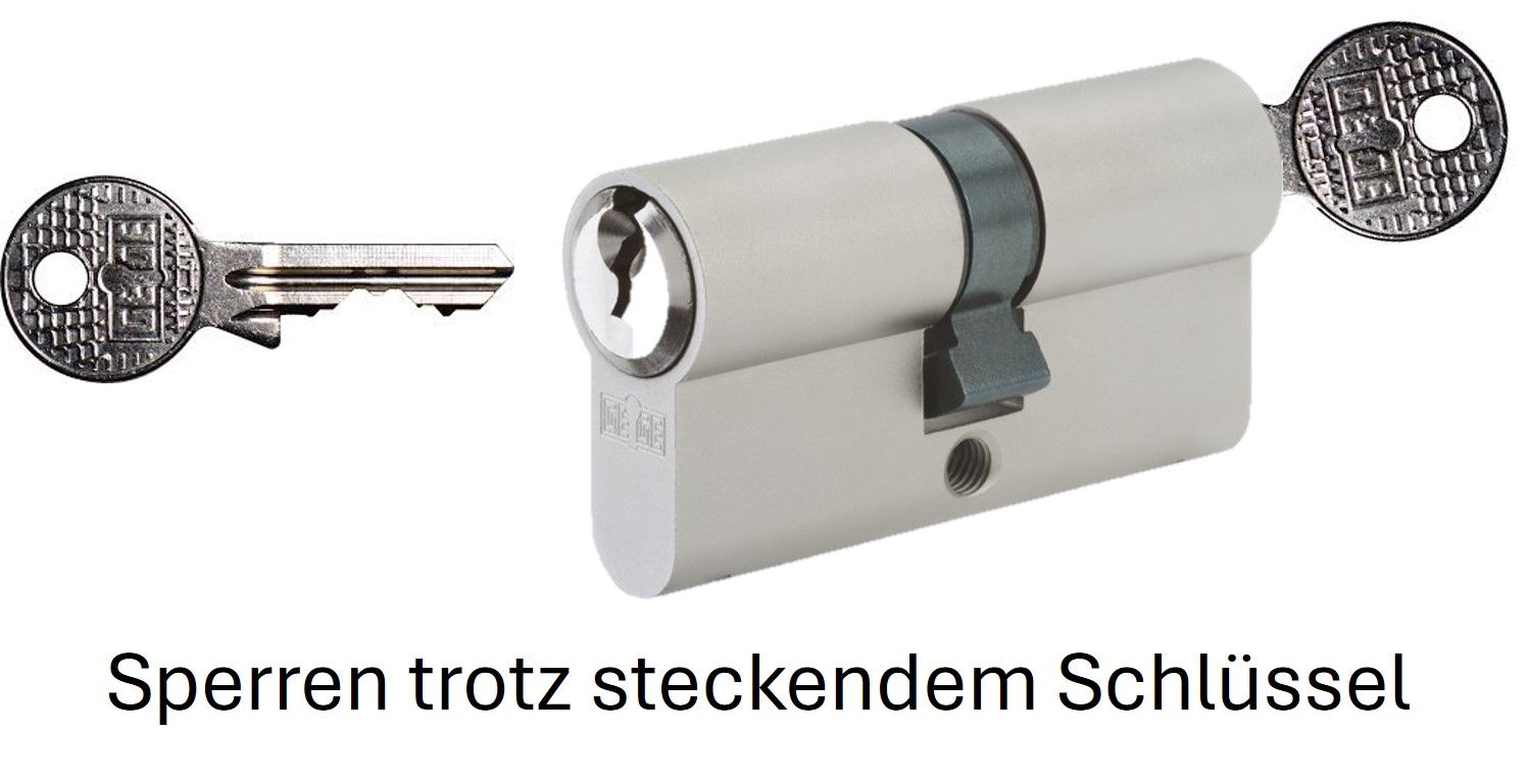 Aufpreis &quot;sperrbar wenn Schlüssel steckt&quot; - beidseitig sperrbar