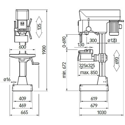 ELMAG PREMIUM Highspeed-Säulenbohrmaschine