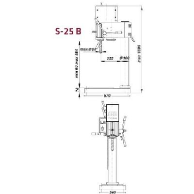 ELMAG STRANDS Getriebe-Tischbohrmaschine S 25 B