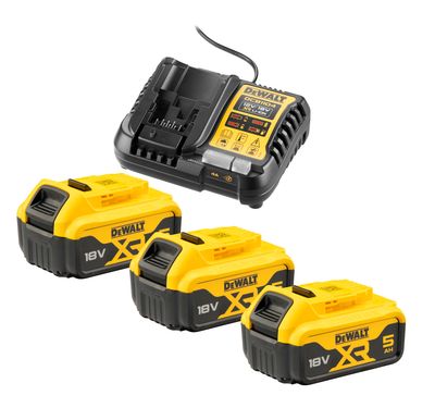 DEWALT DCB1104P3-QW Akku-Kit (3x 18V/5Ah plus DCB1104)
