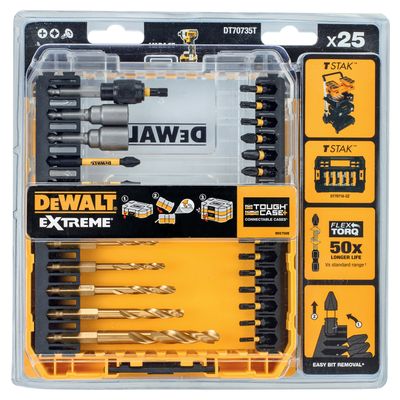 DEWALT DT70735T-QZ Bohrer-Bit-Set 25-teilig schlagfest. HSS-G