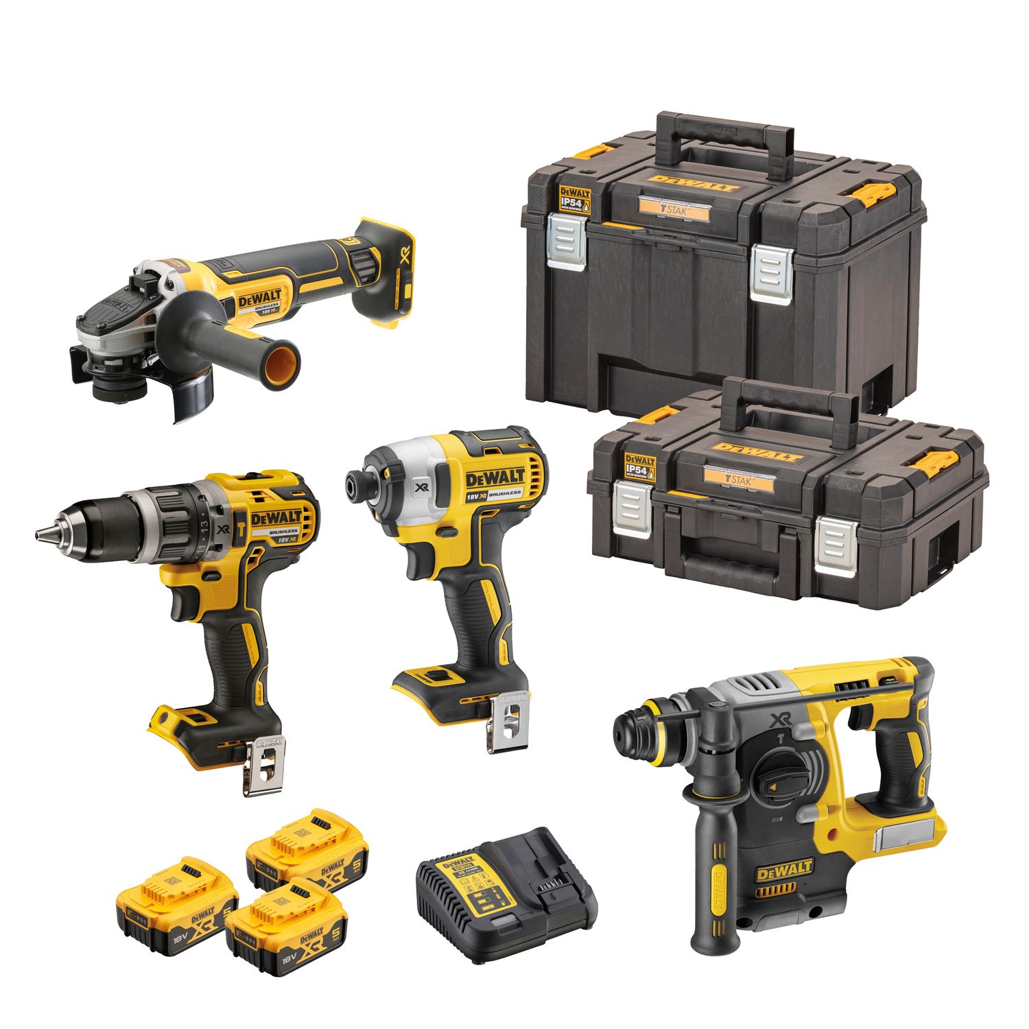 DEWALT DCK422P3T-QW Akku-Schlagbohrschrauber-Set 18V / 5Ah