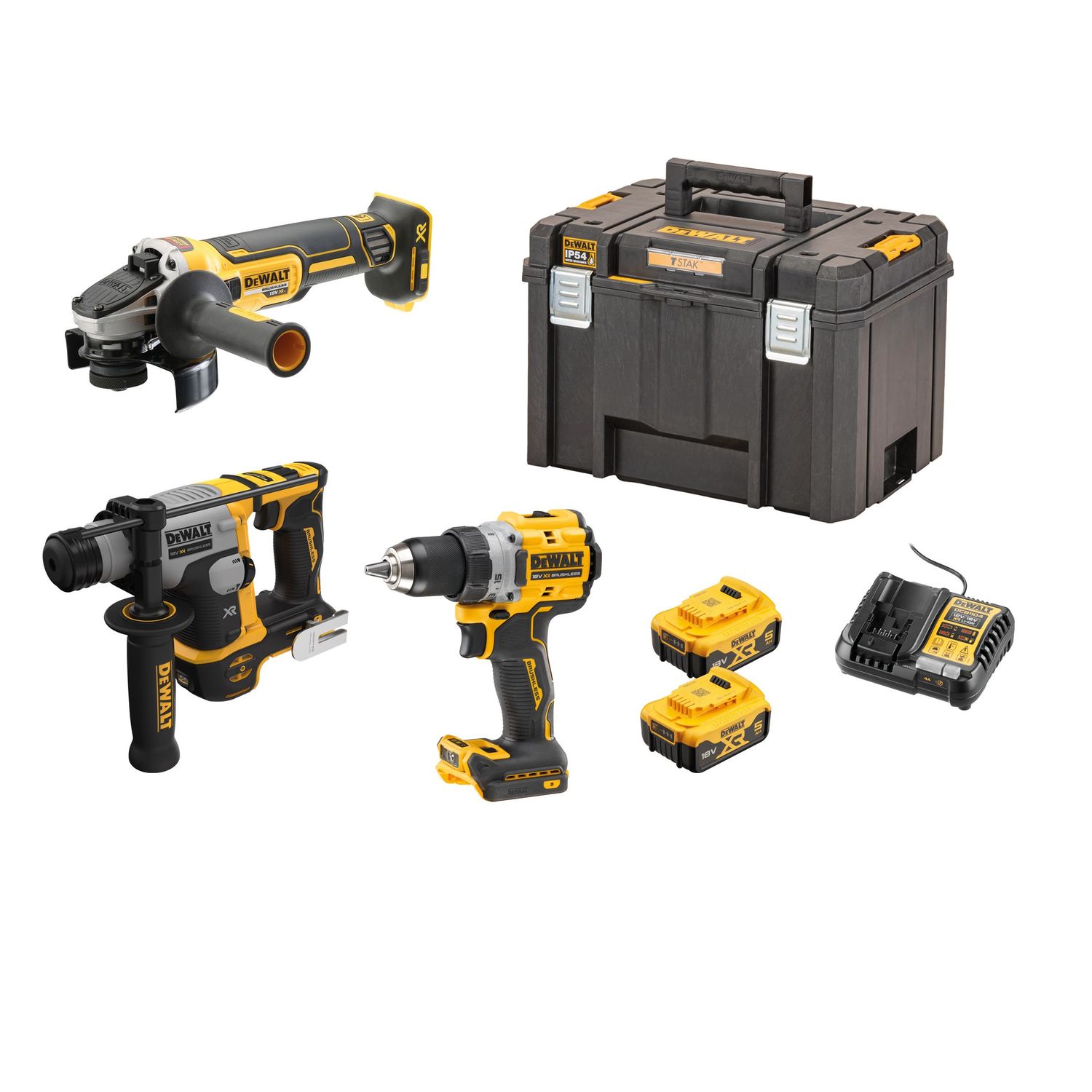 DEWALT DCK355P2T-QW Akku-Bohrschrauber-Set, 18V / 5Ah