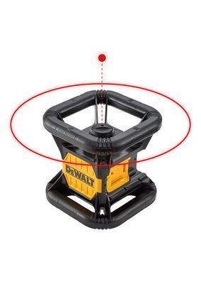 DEWALT DCE074D1R-QW Rotationslaser, Vertikal-Lot einfach,rot