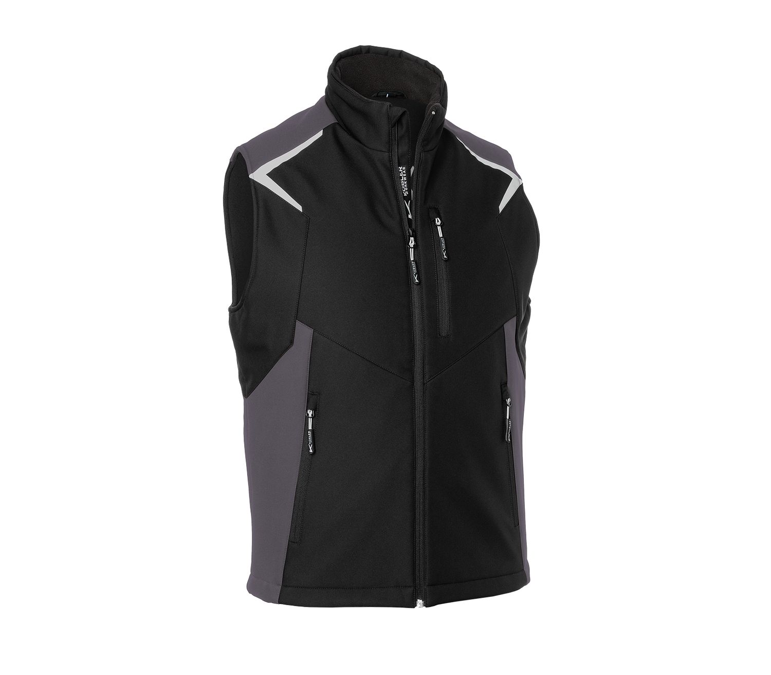 KÜBLER BODYFORCE Softshell Weste schwarz/anthrazit 3XL