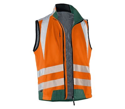 KÜBLER REFLECTIQ Weste PSA 2 warnorange/moosgrün 4XL