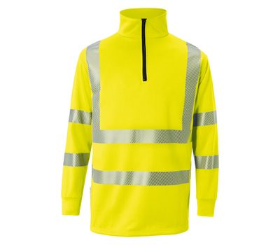 KÜBLER REFLECTIQ Zip-Sweatshirt PSA 2 warngelb XXL