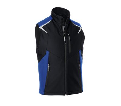 KÜBLER BODYFORCE Softshell Weste schwarz/blau 4XL