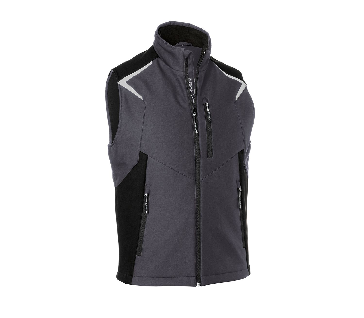 KÜBLER BODYFORCE Softshell Weste anthrazit/schwarz 3XL