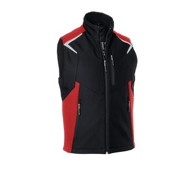 KÜBLER BODYFORCE Softshell Weste schwarz/mittelrot 3XL