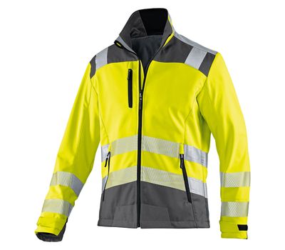 KÜBLER REFLECTIQ Softshell Jacke PSA 2 warngelb/anthrazit XS