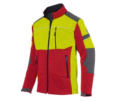 KÜBLER FOREST Strickjacke rot/gelb S