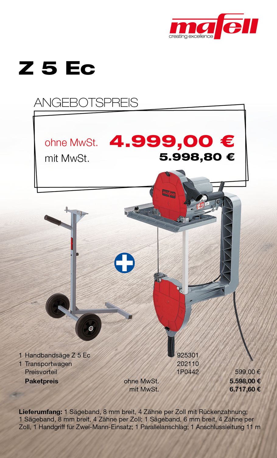 MAFELL Handbandsäge Z 5 Ec