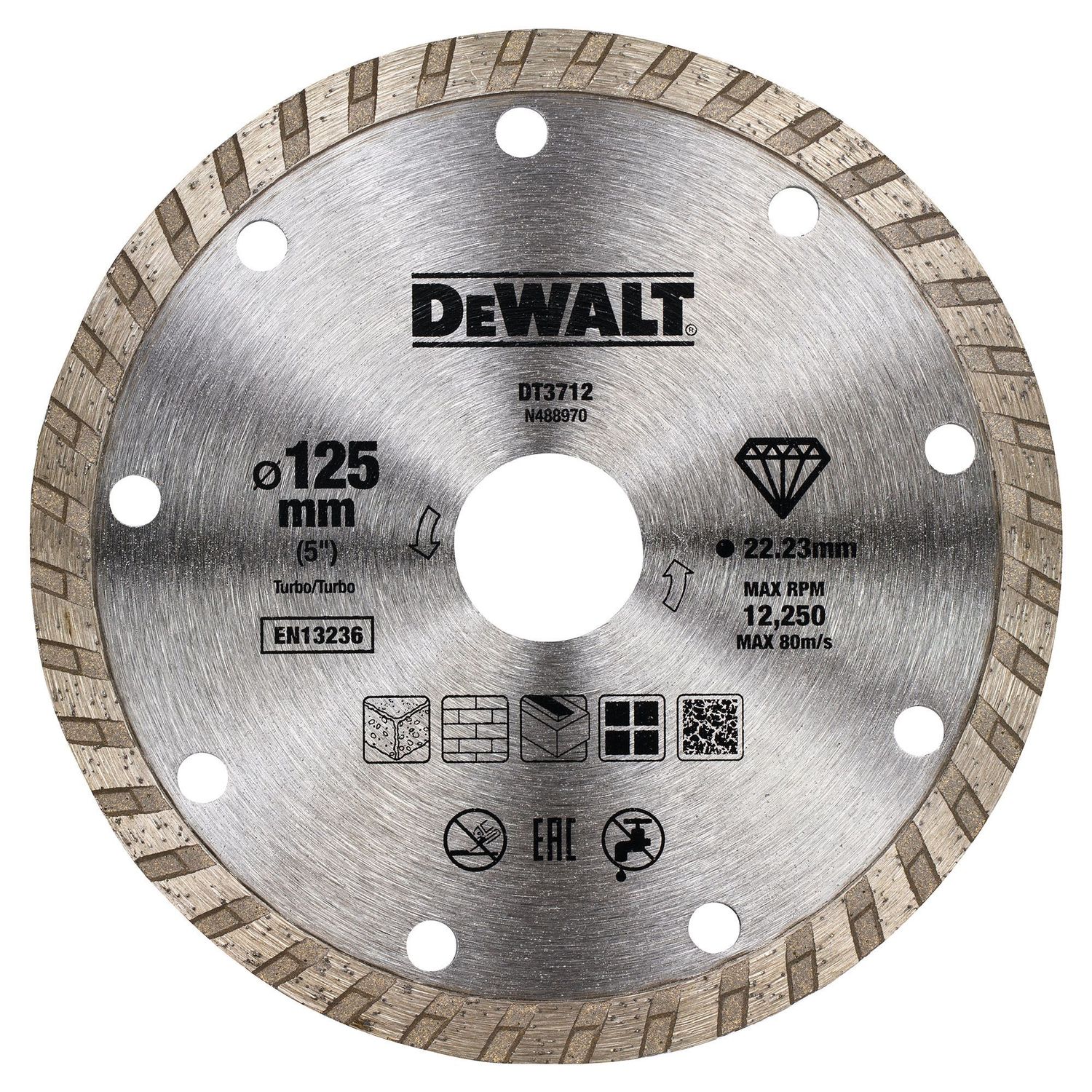 DEWALT DT3712-QZ Diamanttrennscheibe Eco1 Turbo 125mm