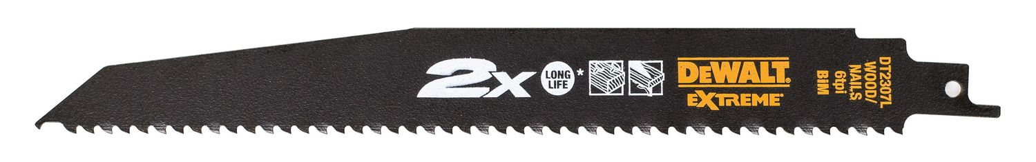 DEWALT DT2307L-QZ Säbelsägeblatt BIM Holz 228mm 5Stk