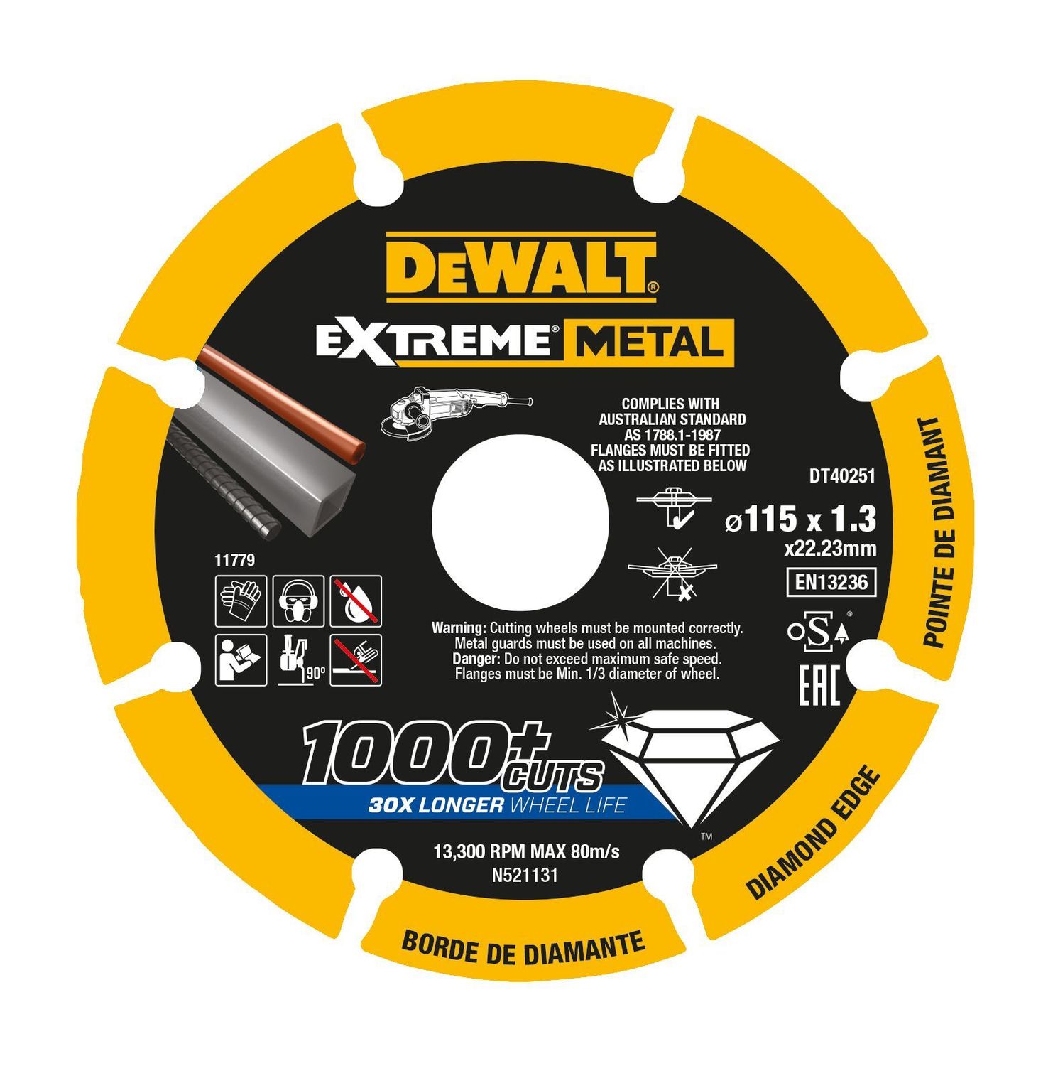 DEWALT DT40251-QZ Diamanttrennscheibe 115x1.3mm