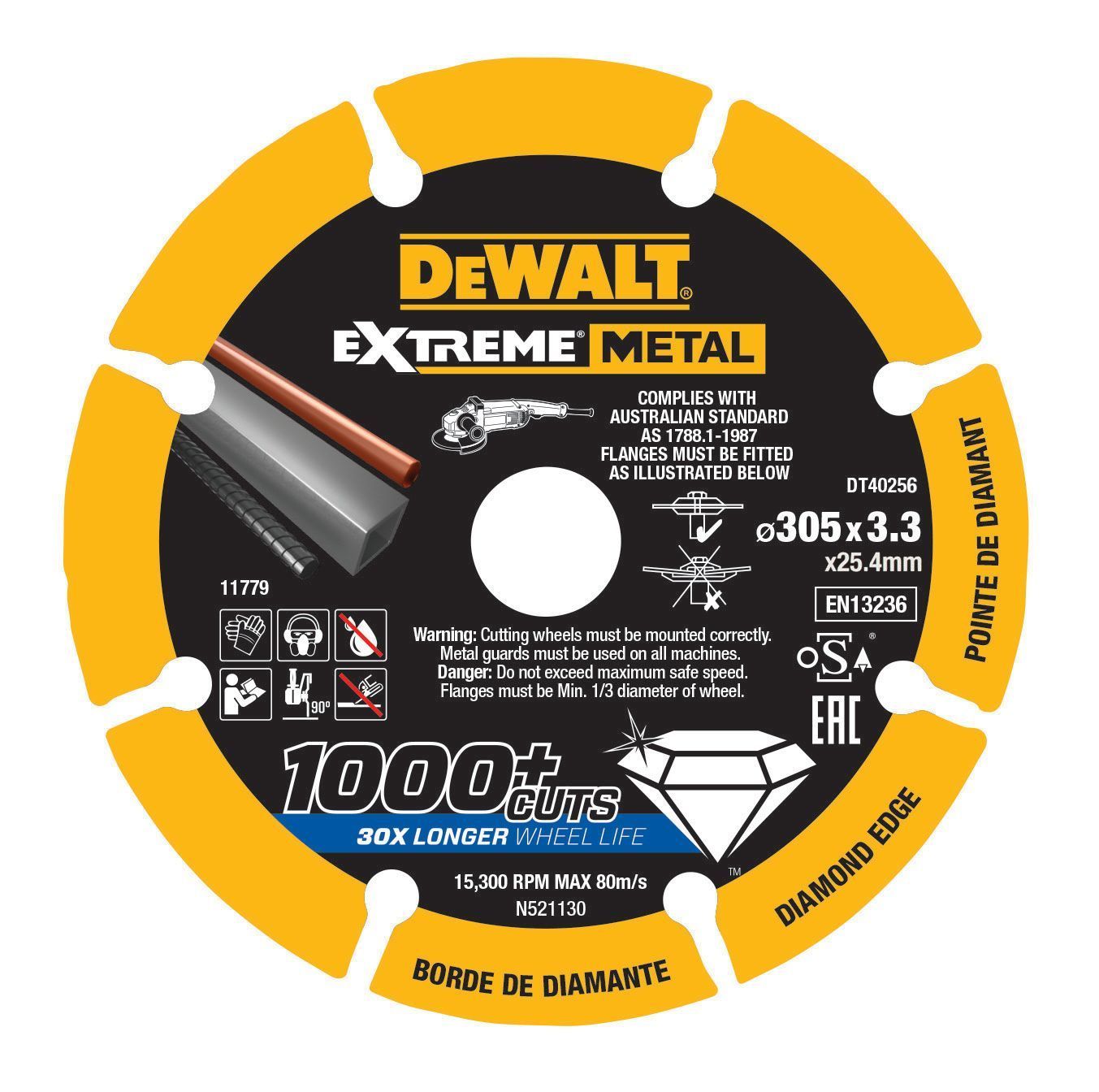 DEWALT DT40256-QZ Diamanttrennscheibe 305x3.3mm