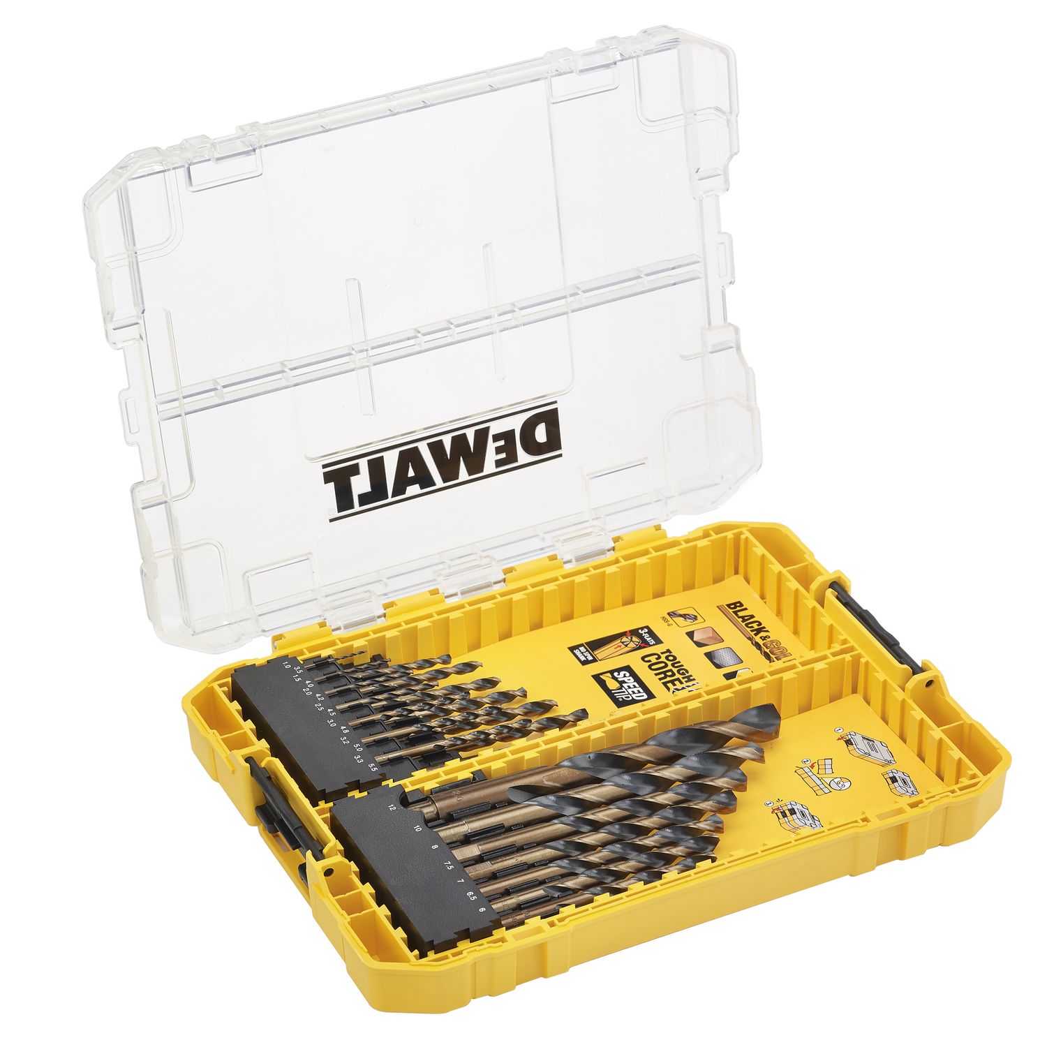 DEWALT DT70755-QZ HSS-G Metallbohrer-Set 21-teilig