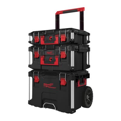 MILWAUKEE PACKOUT Starter-Set 1    3-teilig PACKOUT Trolley-Koffer, Koffer groß u. Koffer