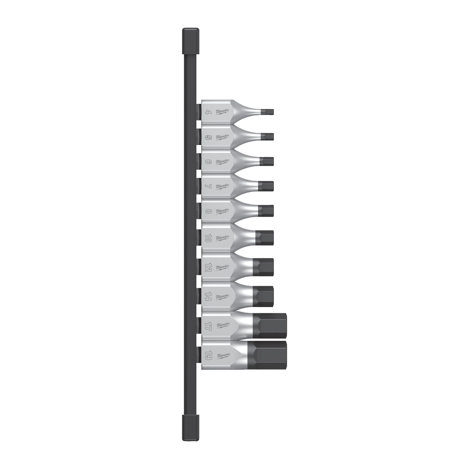 MILWAUKEE 10-teilig Innensechskant Bit-Steckschlüsseleinsatz 1/2" Set