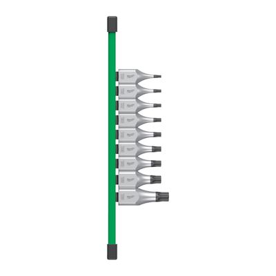 MILWAUKEE 9-teilig TX Bit-Steckschlüsseleinsatz 1/2" Set