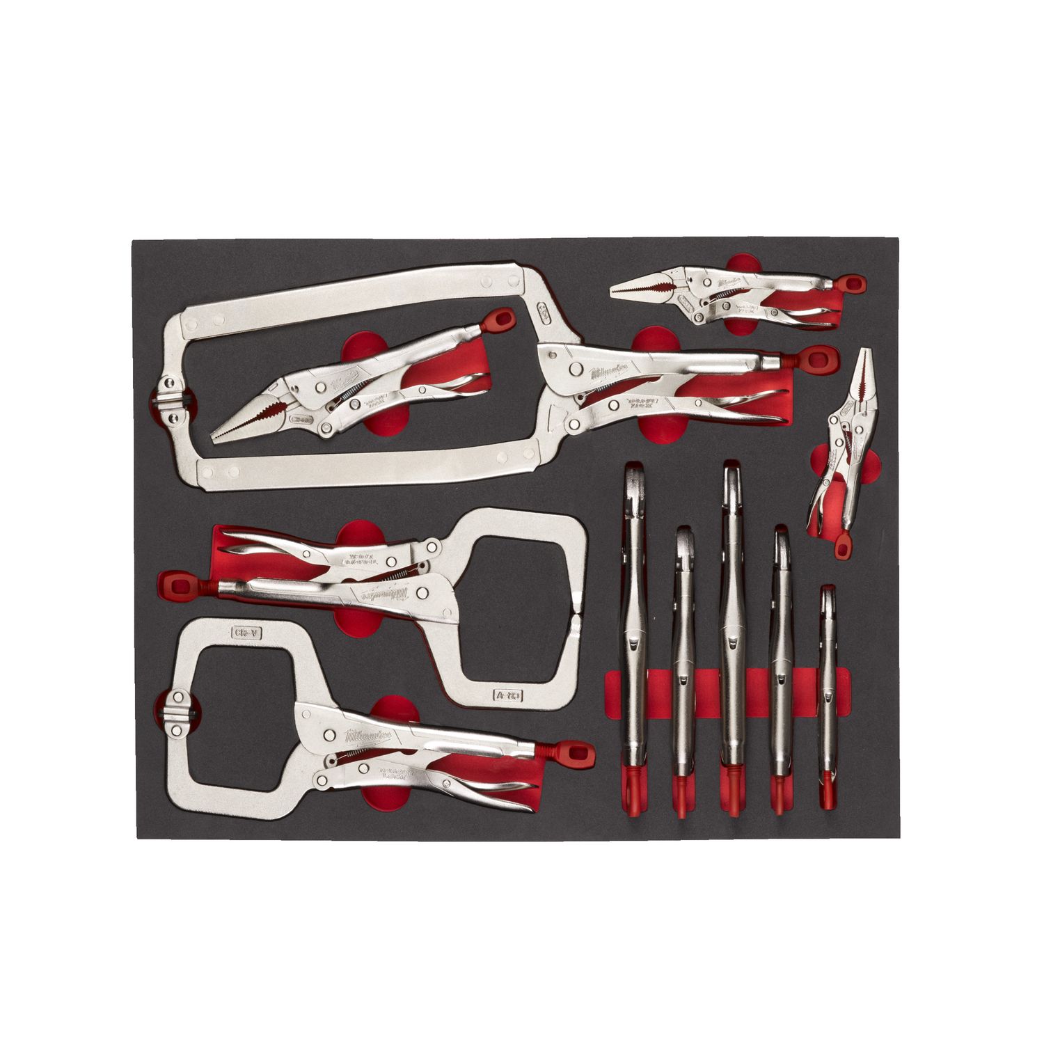 MILWAUKEE TORQUE LOCK Gripzangen Einlage 11-teilige Einlage für Werkstattwagen 78 cm