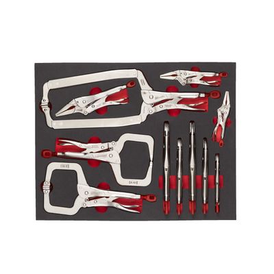MILWAUKEE TORQUE LOCK Gripzangen Einlage 11-teilige Einlage für Werkstattwagen 78 cm