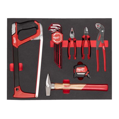 MILWAUKEE Werkzeug Einlage 15-teilige Einlage für Werkstattwagen 78 cm