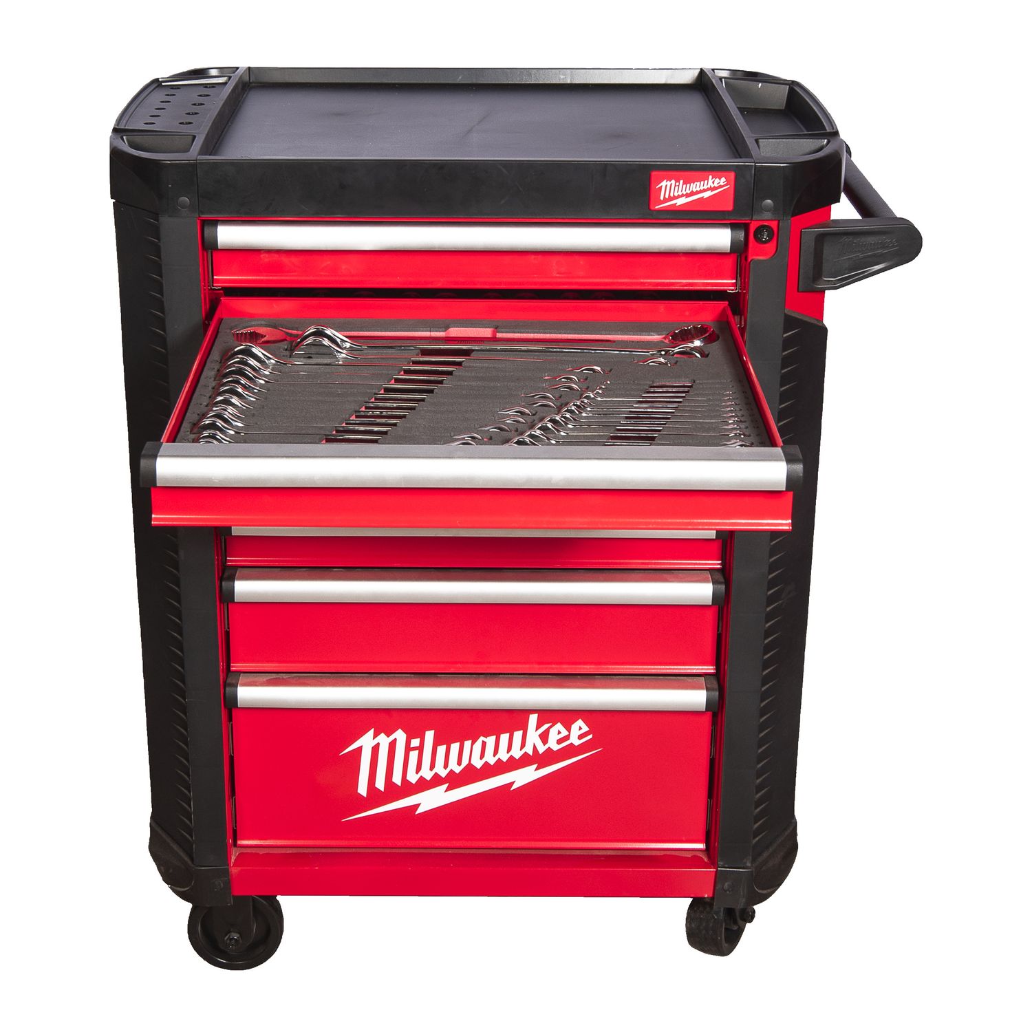 MILWAUKEE 30˝ / 78 cm TOOLGUARD Werkstattwagen mit Werkzeugbestückung, Standard Version 206-teilig