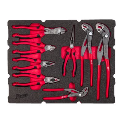 MILWAUKEE Zangen Einlage 8-teilige Einlage für PACKOUT Koffer mit Schubladen