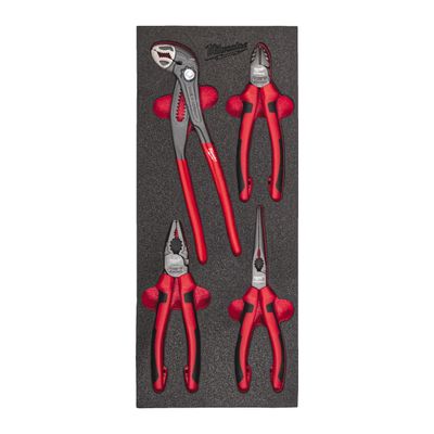 MILWAUKEE Zangen Einlage 4-teilige Einlage für Werkstattwagen 78 cm
