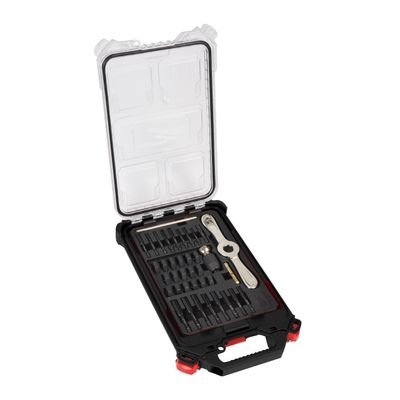 MILWAUKEE 38-teilig im PACKOUT Compact-Organiser Slim Gewindeschneidsatz