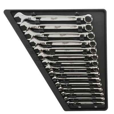 MILWAUKEE 15-teilig metrisch MAX BITE Ringmaulschlüsselsatz