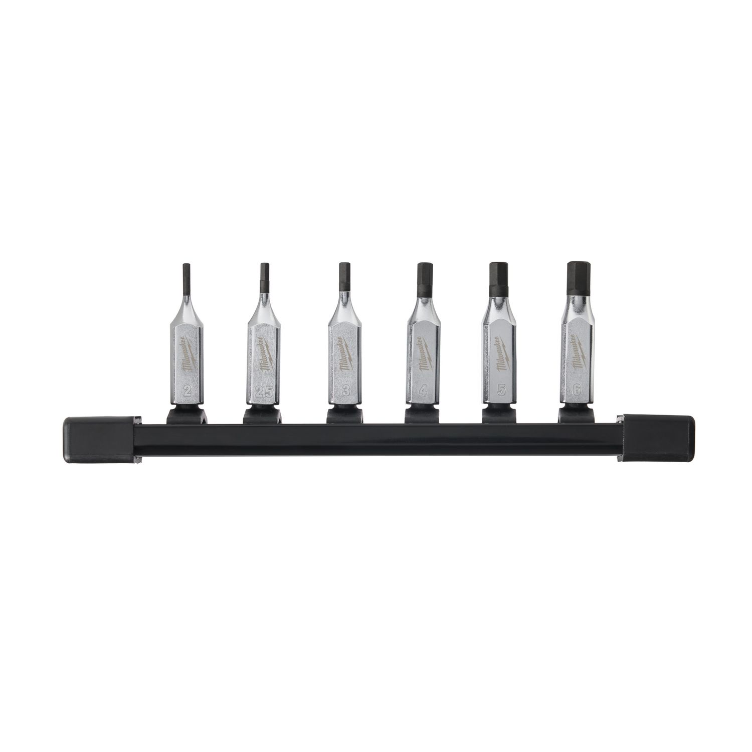 MILWAUKEE 6-teilig Innensechskant Bit-Steckschlüsseleinsatz metrisch 1/4" Set