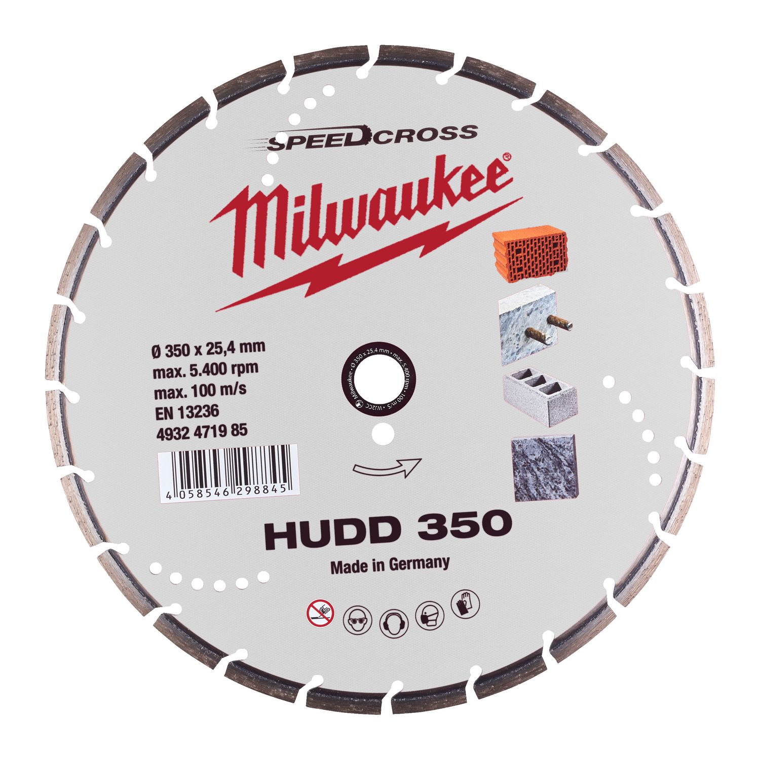 MILWAUKEE Speedcross Diamanttrennscheibe HUDD 350 mm für harte Materialien