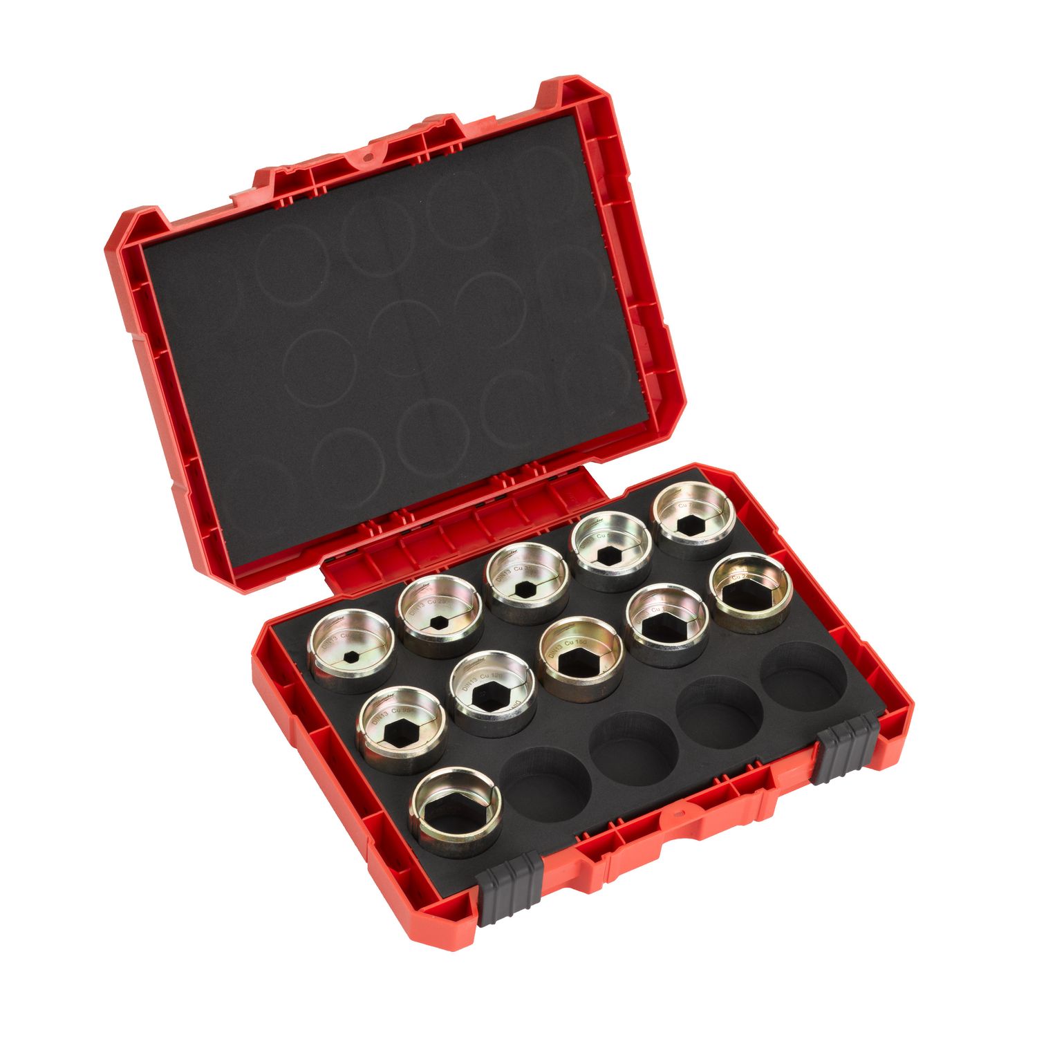 MILWAUKEE DIN 13 Cu   11-teiliges Set 16-300 mm Presseinsatz für hydraulisches Akku-Presswerkzeug