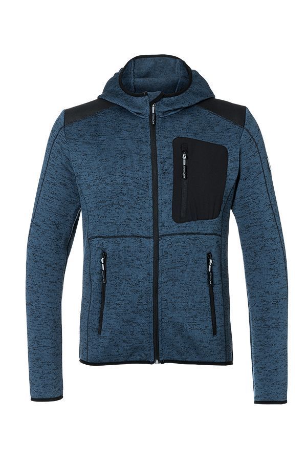 KÜBLER PULSE DAILY Strickjacke Damen schwarz/bordeaux L