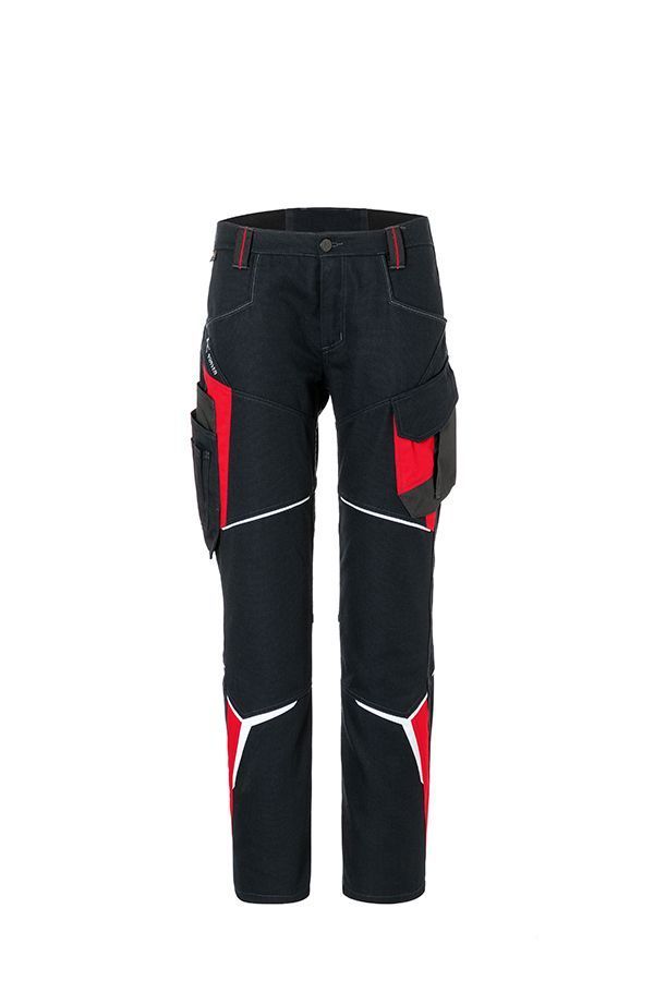 KÜBLER BODYFORCE Damenhose schwarz/mittelrot 44
