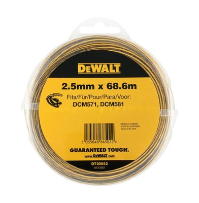 DEWALT Flexvolt DT20652-QZ Trimmer-Faden, 68,6 m / 2,5 mm